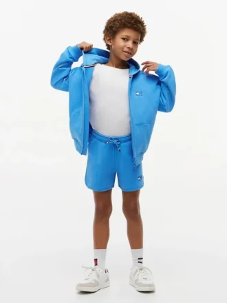 Korte broek met vlaglogo in dezelfde kleur voor kinderen
