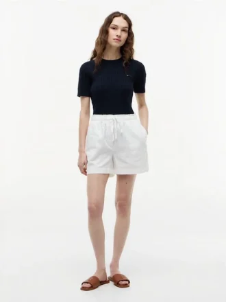 Korte shorts van linnen-katoenmix Korte shorts van linnen-katoenmix
