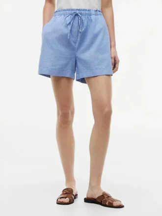 Korte shorts van linnen-katoenmix Korte shorts van linnen-katoenmix