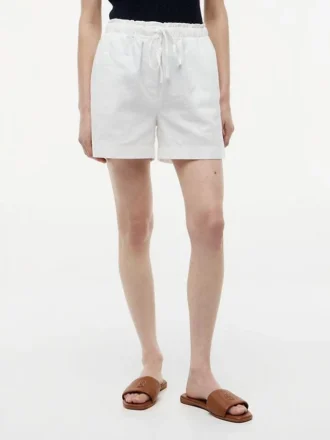 Korte shorts van linnen-katoenmix Korte shorts van linnen-katoenmix