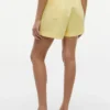 Korte shorts van linnen-katoenmix Korte shorts van linnen-katoenmix
