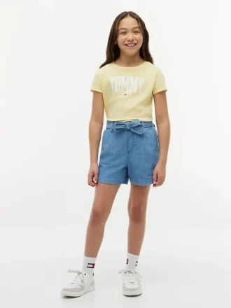 Korte stretch-Shorts met riem voor kinderen