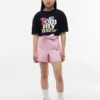 Korte stretch-Shorts met riem voor kinderen Korte stretch-Shorts met riem voor kinderen