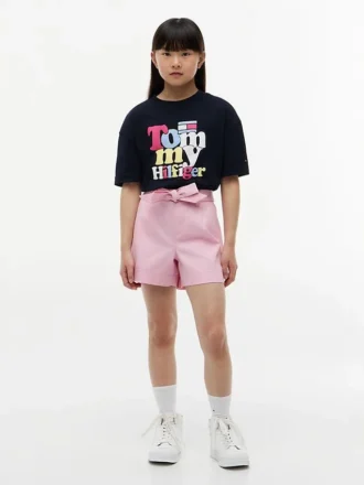 Korte stretch-Shorts met riem voor kinderen