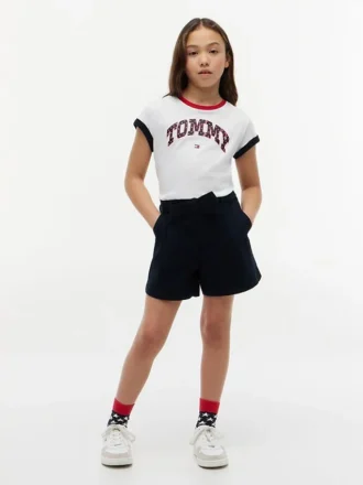 Korte stretch-Shorts met riem voor kinderen