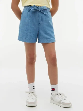 Korte stretch-Shorts met riem voor kinderen
