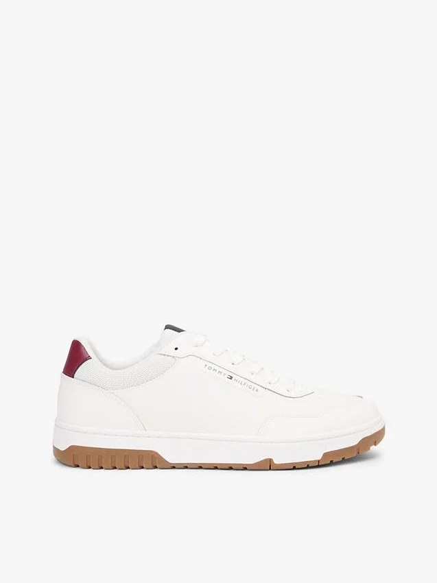 Lage sneaker van gemengd leer Lage sneaker van gemengd leer