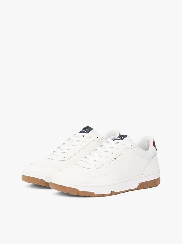 Lage sneaker van gemengd leer Lage sneaker van gemengd leer