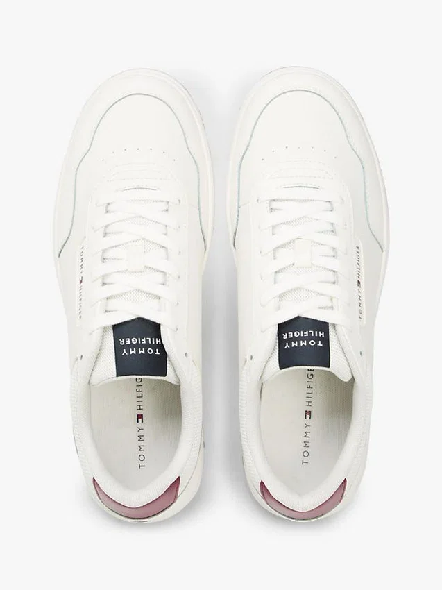 Lage sneaker van gemengd leer Lage sneaker van gemengd leer