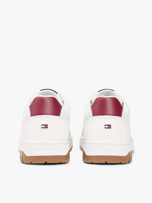 Lage sneaker van gemengd leer Lage sneaker van gemengd leer