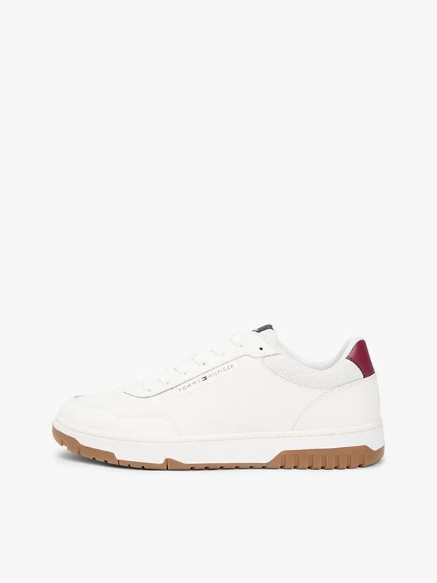 Lage sneaker van gemengd leer Lage sneaker van gemengd leer