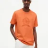 Laurierbladlogo T-shirt, in de massa geverfd Laurierbladlogo T-shirt, in de massa geverfd