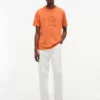 Laurierbladlogo T-shirt, in de massa geverfd Laurierbladlogo T-shirt, in de massa geverfd