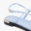 Lederen sandaal met metallic accenten