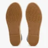 Leren espadrille met gedraaide bandjes