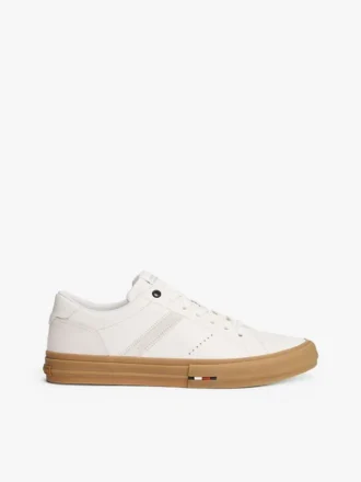 Leren lage sneaker