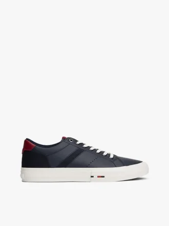 Leren lage sneaker