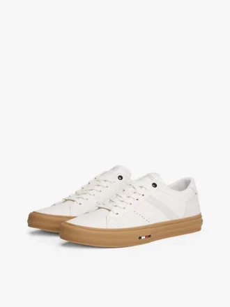 Leren lage sneaker