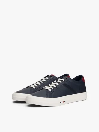 Leren lage sneaker