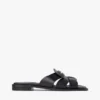 Leren penny loafer-sandaal Leren penny loafer-sandaal