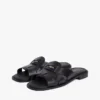Leren penny loafer-sandaal Leren penny loafer-sandaal