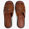 Leren penny loafer-sandaal Leren penny loafer-sandaal