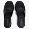 Leren penny loafer-sandaal Leren penny loafer-sandaal