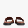 Leren penny loafer-sandaal Leren penny loafer-sandaal