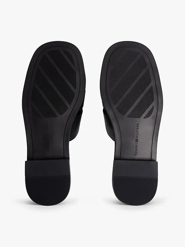 Leren penny loafer-sandaal Leren penny loafer-sandaal