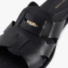 Leren penny loafer-sandaal Leren penny loafer-sandaal
