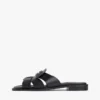 Leren penny loafer-sandaal Leren penny loafer-sandaal