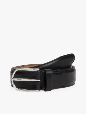 Leren riem met ronde gesp