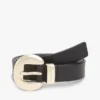 Leren riem met ronde gesp Leren riem met ronde gesp