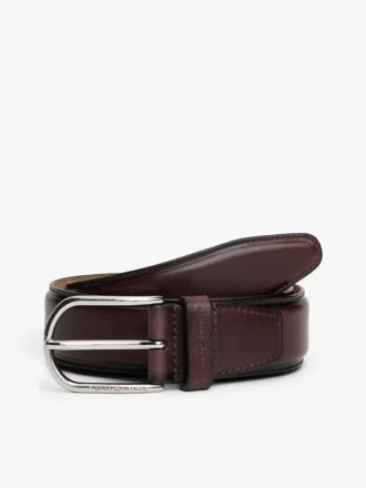 Leren riem met ronde gesp