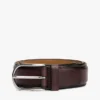Leren riem met ronde gesp Leren riem met ronde gesp