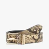 Leren riem met slangenreliëf Leren riem met slangenreliëf