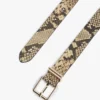 Leren riem met slangenreliëf Leren riem met slangenreliëf