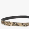 Leren riem met slangenreliëf Leren riem met slangenreliëf