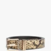 Leren riem met slangenreliëf Leren riem met slangenreliëf