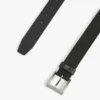 Leren riem met vierkante gesp en vlaggenprint Leren riem met vierkante gesp en vlaggenprint