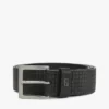 Leren riem met vierkante gesp en vlaggenprint Leren riem met vierkante gesp en vlaggenprint