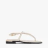 Leren sandaal met metallic accenten Leren sandaal met metallic accenten