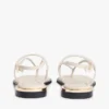 Leren sandaal met metallic accenten Leren sandaal met metallic accenten