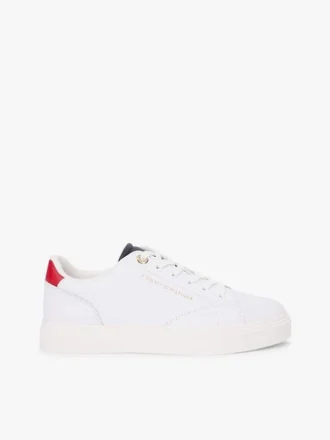 Leren sneaker met cupzool