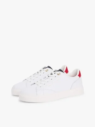 Leren sneaker met cupzool