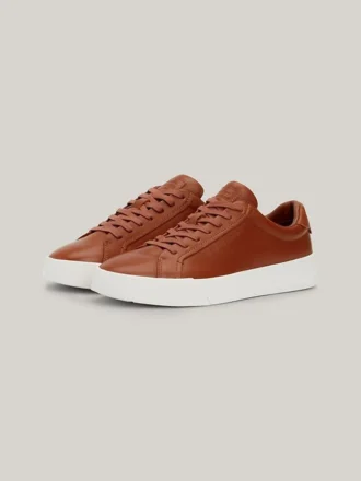 Leren sneaker met cupzool