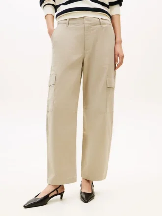 Lichtgewicht broek met wijde pijpen