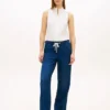 Lichtgewicht pull-on jeans met wijde pijpen Lichtgewicht pull-on jeans met wijde pijpen