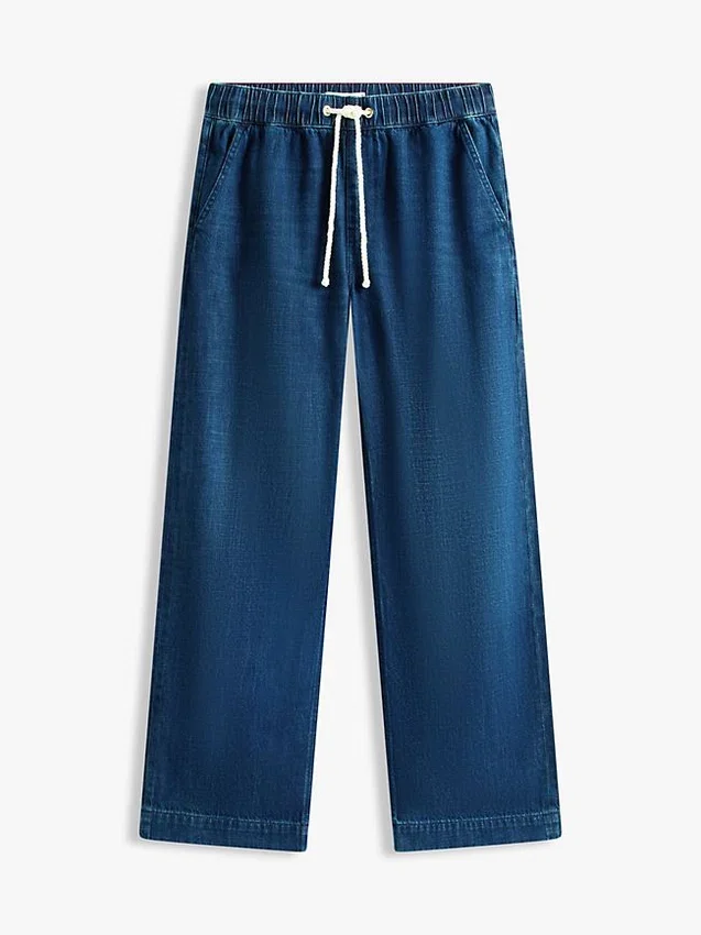 Lichtgewicht pull-on jeans met wijde pijpen Lichtgewicht pull-on jeans met wijde pijpen