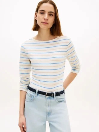 Lichtgewicht T-shirt met boothals Lichtgewicht T-shirt met boothals
